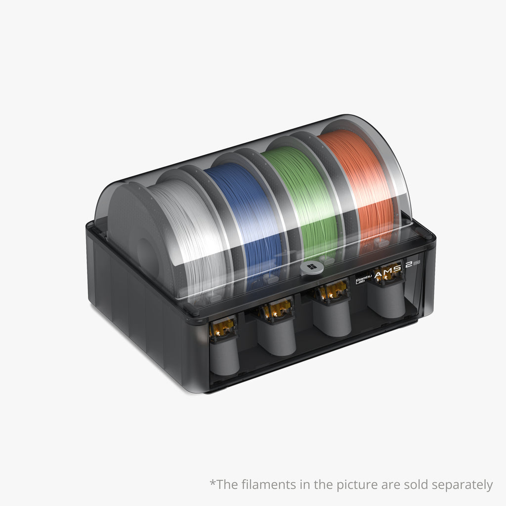 Bambu Lab AMS 2 Pro four-slot multi-material printing